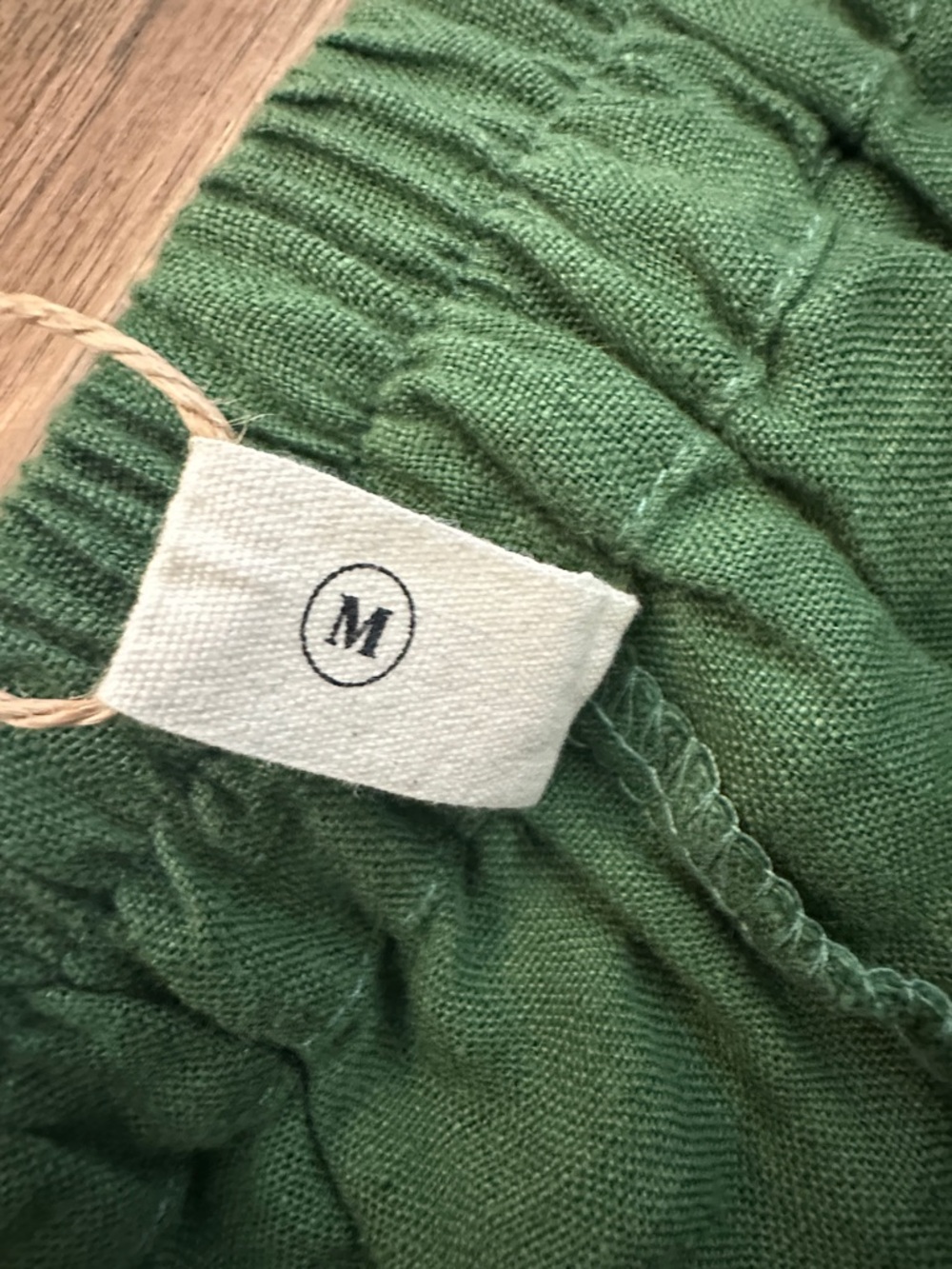 NWT Grae Cove SZ M Green Linen Blend Midi Skirt - Front Overlap A-Line - Picture 8 of 11
